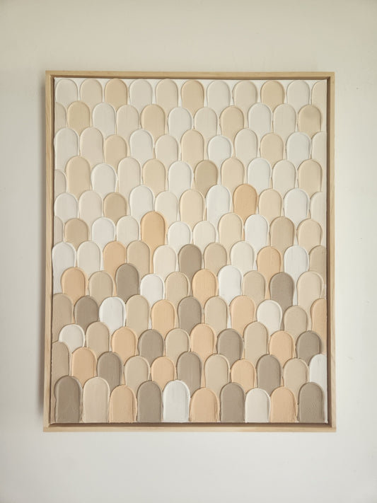 Lost in the crowd (Peach, Beige and Brown)