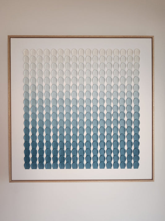 Minimalist Strokes Blue Fade (Premium Frame)