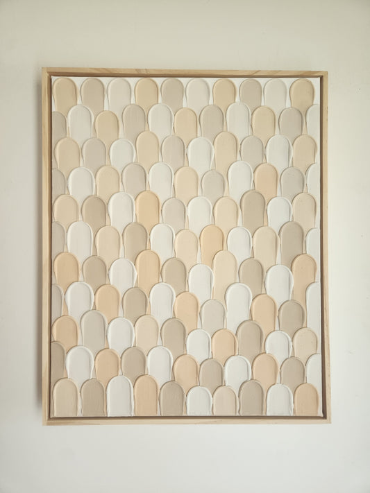 Lost in the crowd (Peach and Beige)